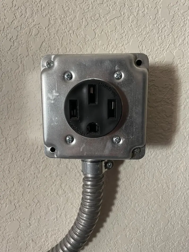 NEMA 14-50 outlet installed for Electrical Panel Upgrade in Yorba Linda
